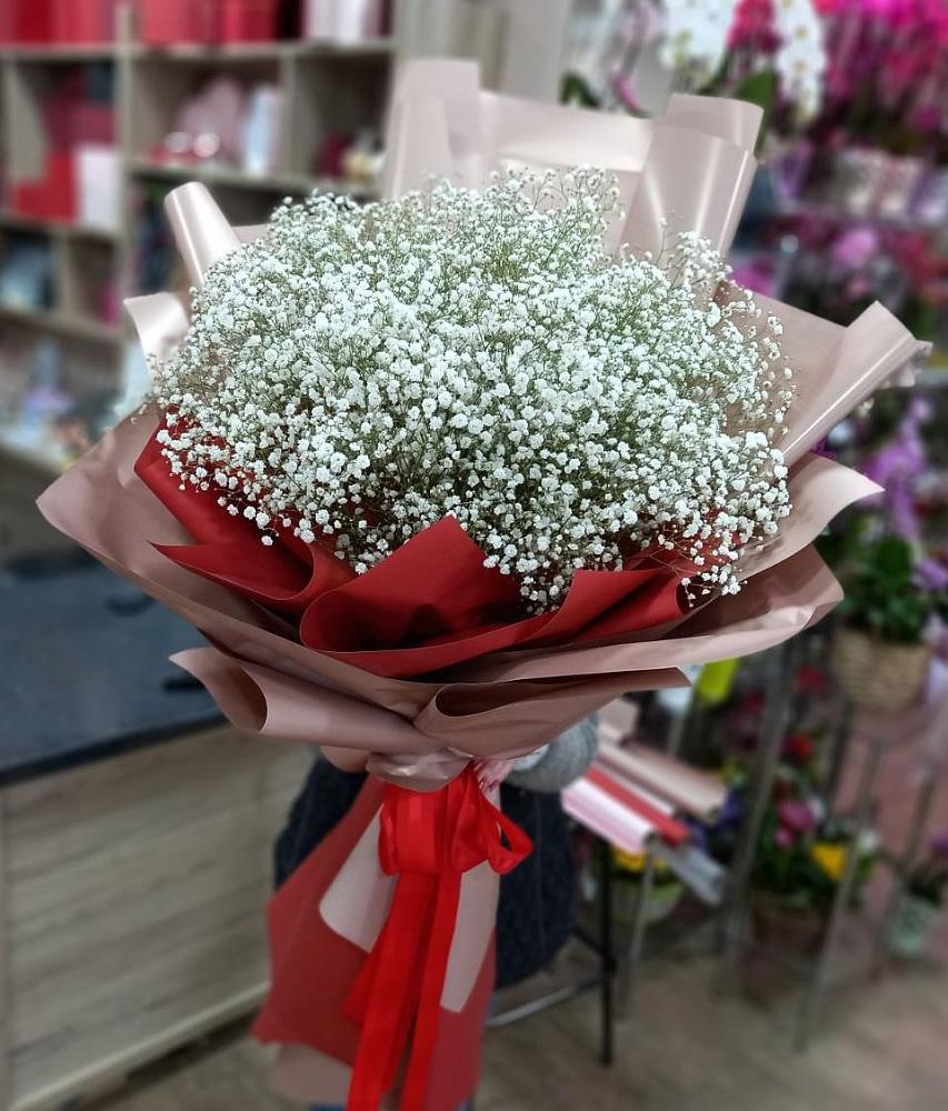 Букет Белые хлопья в Ивашково Букет цветов из: Гипсофила в Ивашково