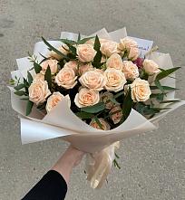 Букет Кремовые розы Латте в Ивашково